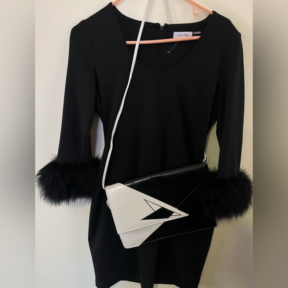 Calvin Klein long sleeve dress. Purse included